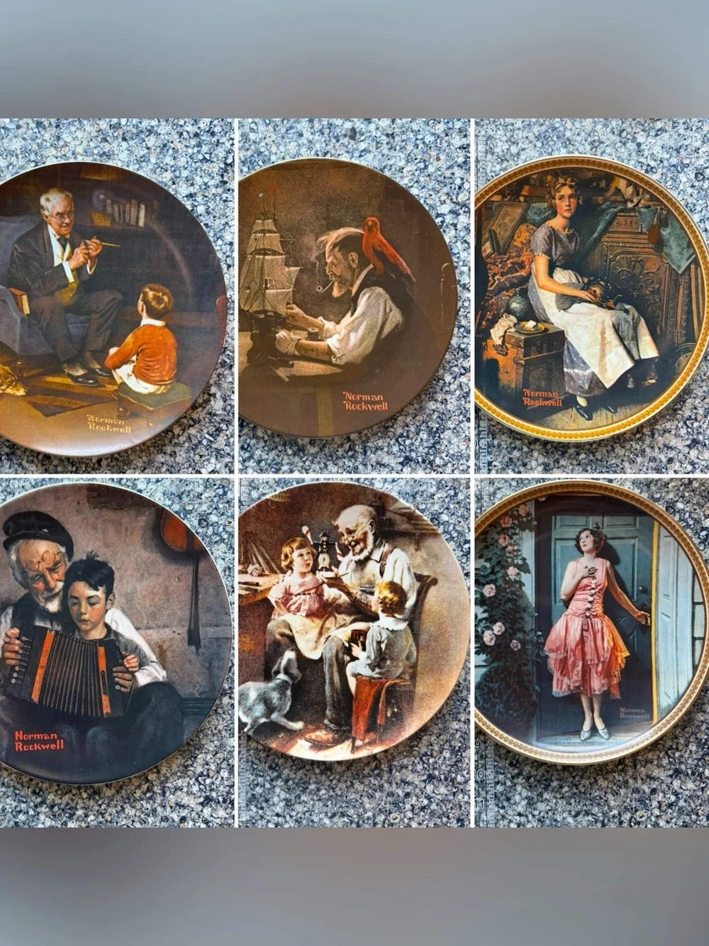 Norman Rockwell Vintage Wall Plates
